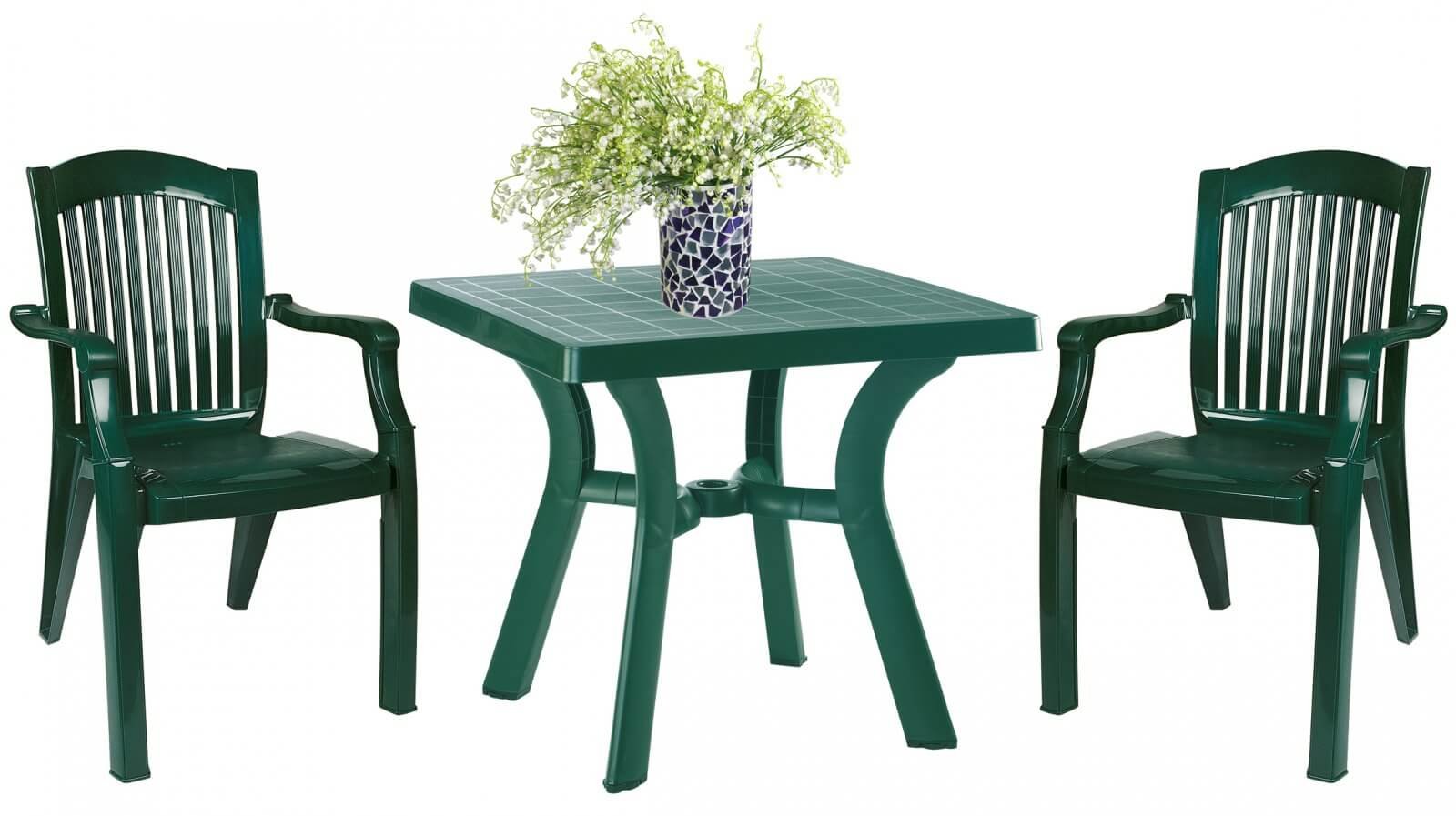 Комплект пластиковой мебели Viva Classic(2), зелёный