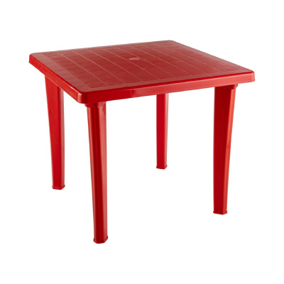 Стол пластиковый «EL квадратный» красный