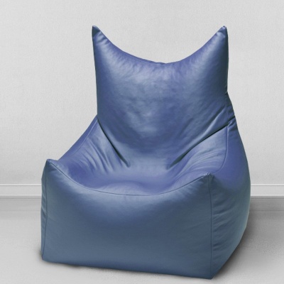 Кресло-мешок Трон  экокожа, синий
