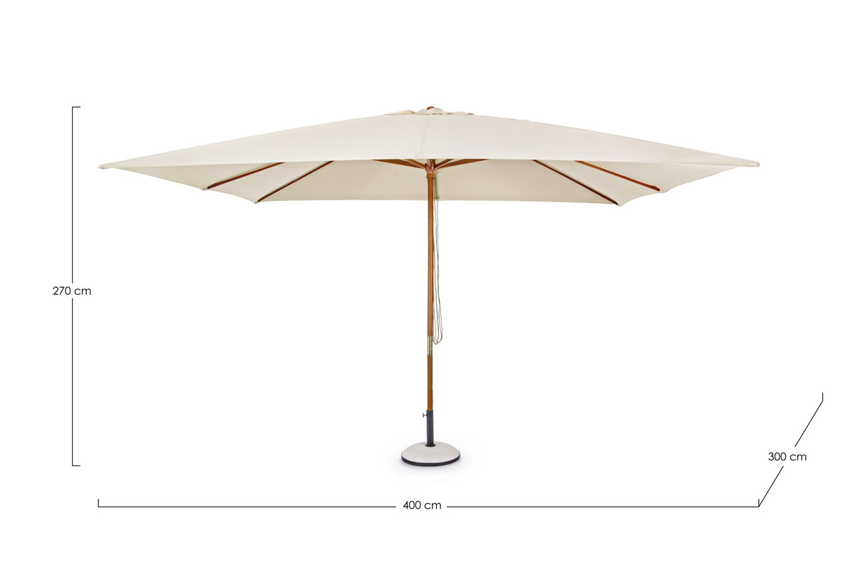 Уличный зонт премиум класса НЕАПОЛЬ Бежевый прямоугольный 3х4м