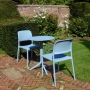 Стол пластиковый обеденный, Step + Step Mini, Ø605х400-765 мм,  голубой