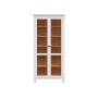 Шкаф-витрина ХЕМНЭС (Россия) с дверями ст/ст 90*198*37 белый/светло-коричневый (2уп.)