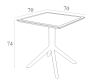 Стол пластиковый, Sky Table 70, 700х700х740 мм,  черный