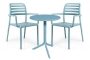 Стол пластиковый обеденный, Step + Step Mini, Ø605х400-765 мм,  голубой