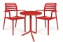 Стол пластиковый обеденный Step + Step Mini,  красный, Ø605х400-765 мм