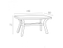 Пластиковый прямоугольный стол «Турин» с рисунком, белый