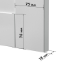 Навесной шкаф с дверцей 40х75 см KNOXHULT КНОКСХУЛЬТ серый (1 уп.)