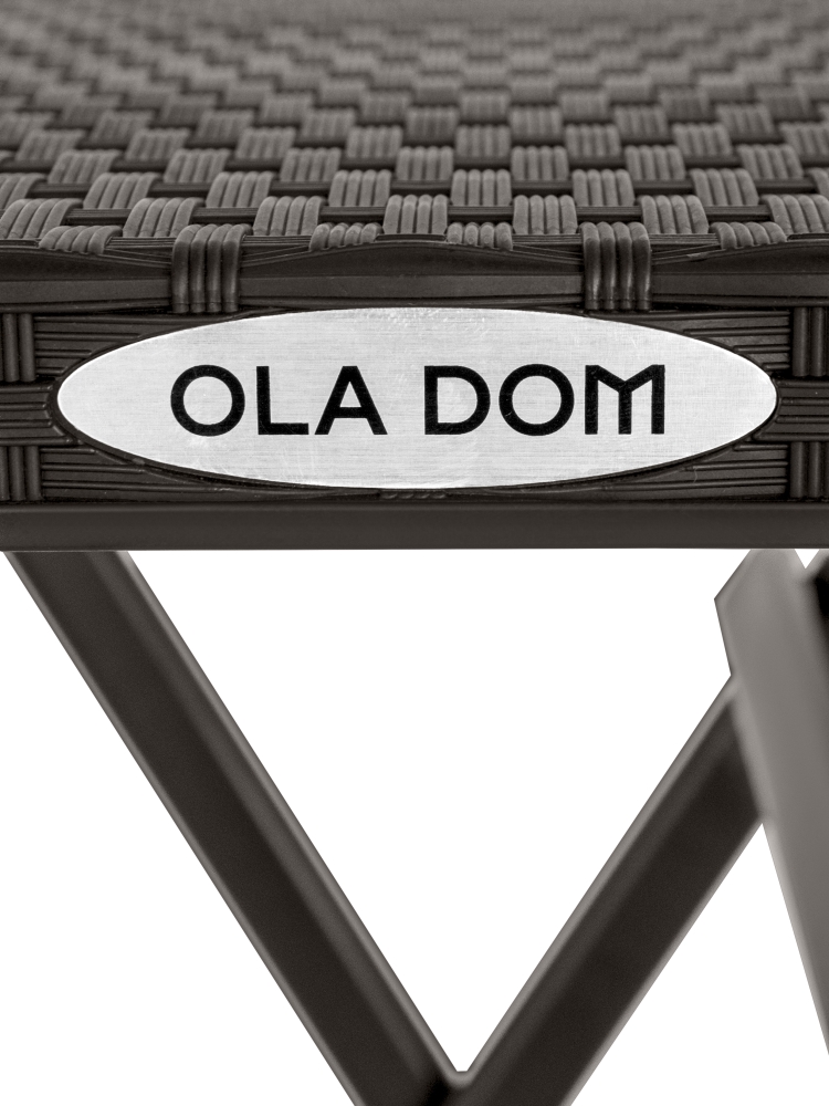 Стол садовый раскладной RATTAN Ola Dom, шоколад